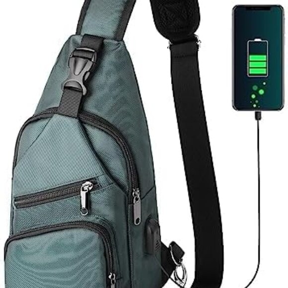 Crossbody Sling Bag Men Women Casual Shoulder Backpack Chest Daypack Satchel f